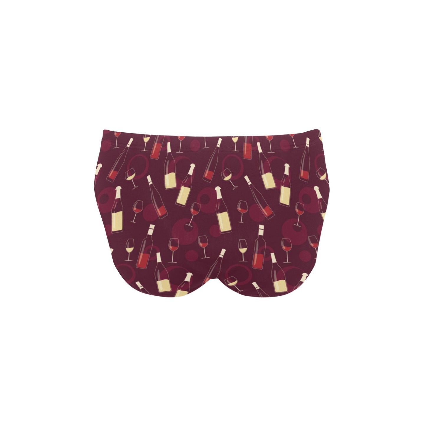 Wine Themed Pattern Print Men's Swimming Briefs