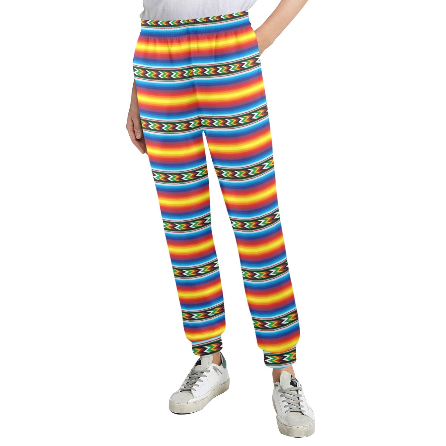 Mexican Blanket ZigZag Print Pattern Women's Casual Track Pants