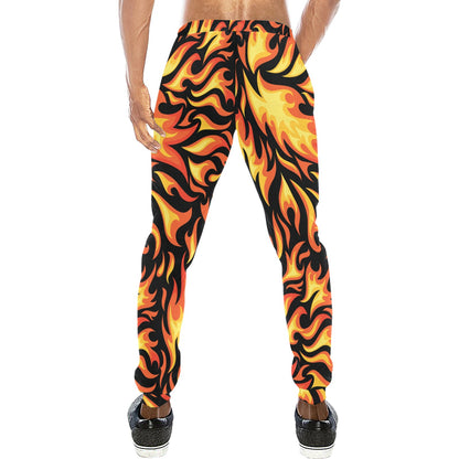 Flame Fire Design Pattern Men's Sweatpants