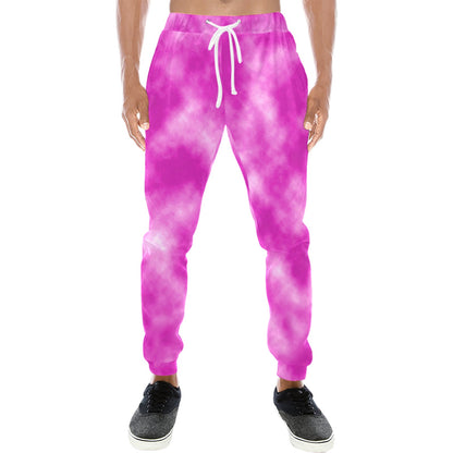 Tie Dye Pink Design Print Men's Sweatpants