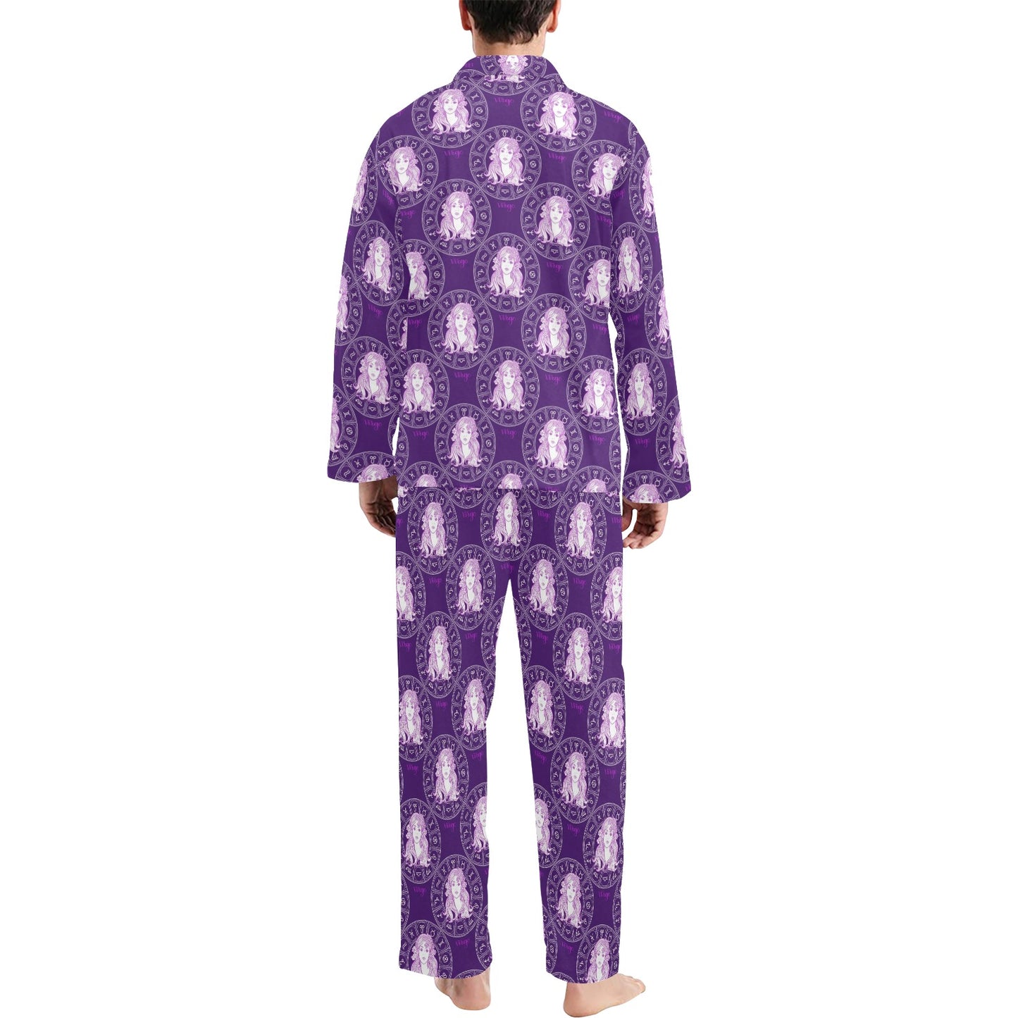 Virgo Print Design LKS301 Men's Long Pajama Set