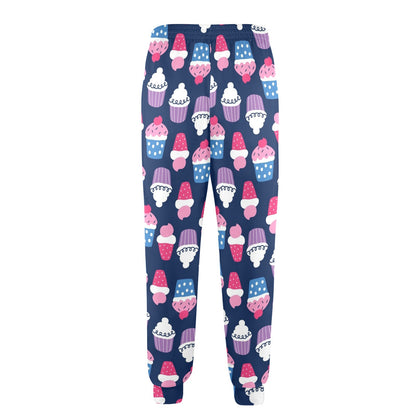 Cupcake Pattern Print Design CP04 Men's Casual Track Pants