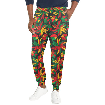Rastafarian Pattern Print Design A03 Men's Casual Track Pants