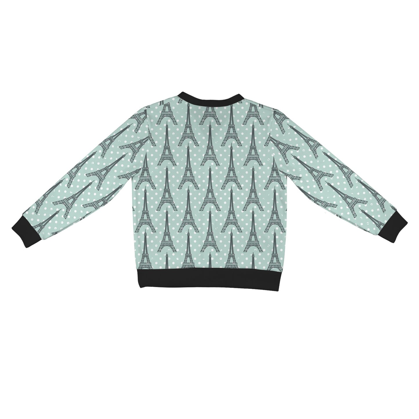 Eiffel Tower Polka Dot Print Women's Cardigan