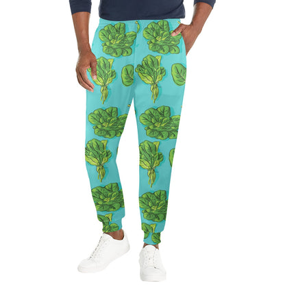 Spinach Print Design LKS301 Men's Casual Track Pants