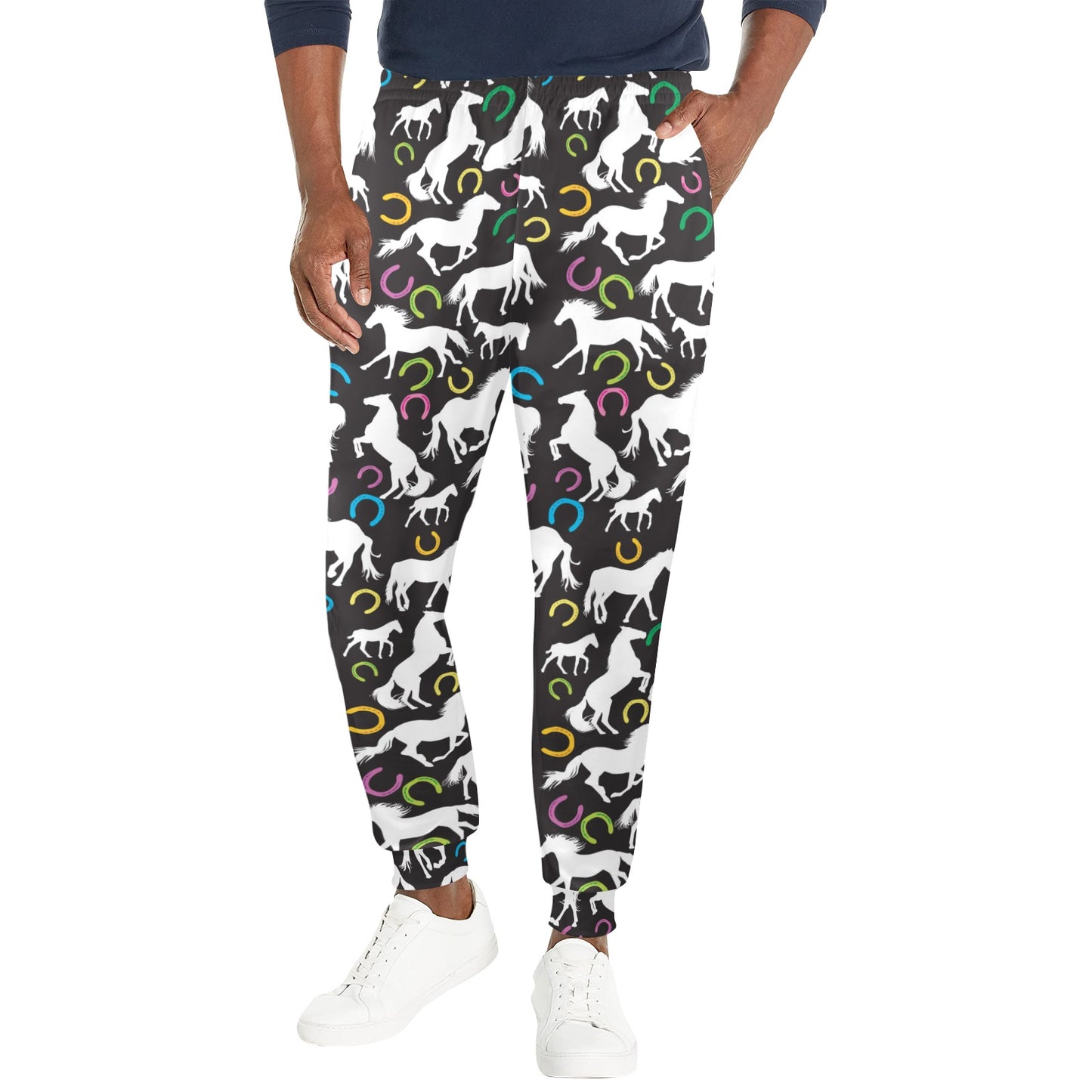 Horse Hoof Colorful Print Design LKS301 Men's Casual Track Pants