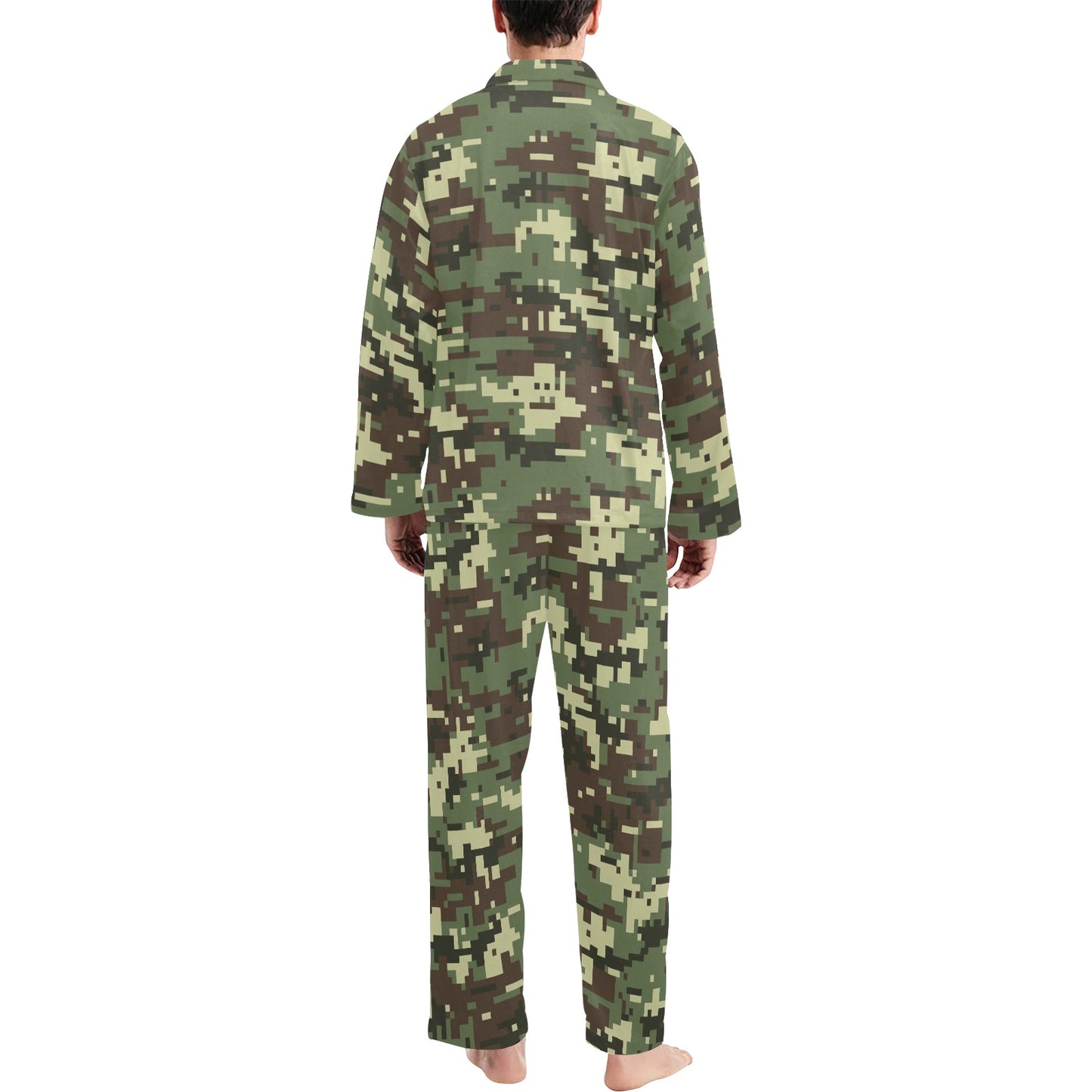 ACU Digital Army Camouflage Men's Long Pajama Set