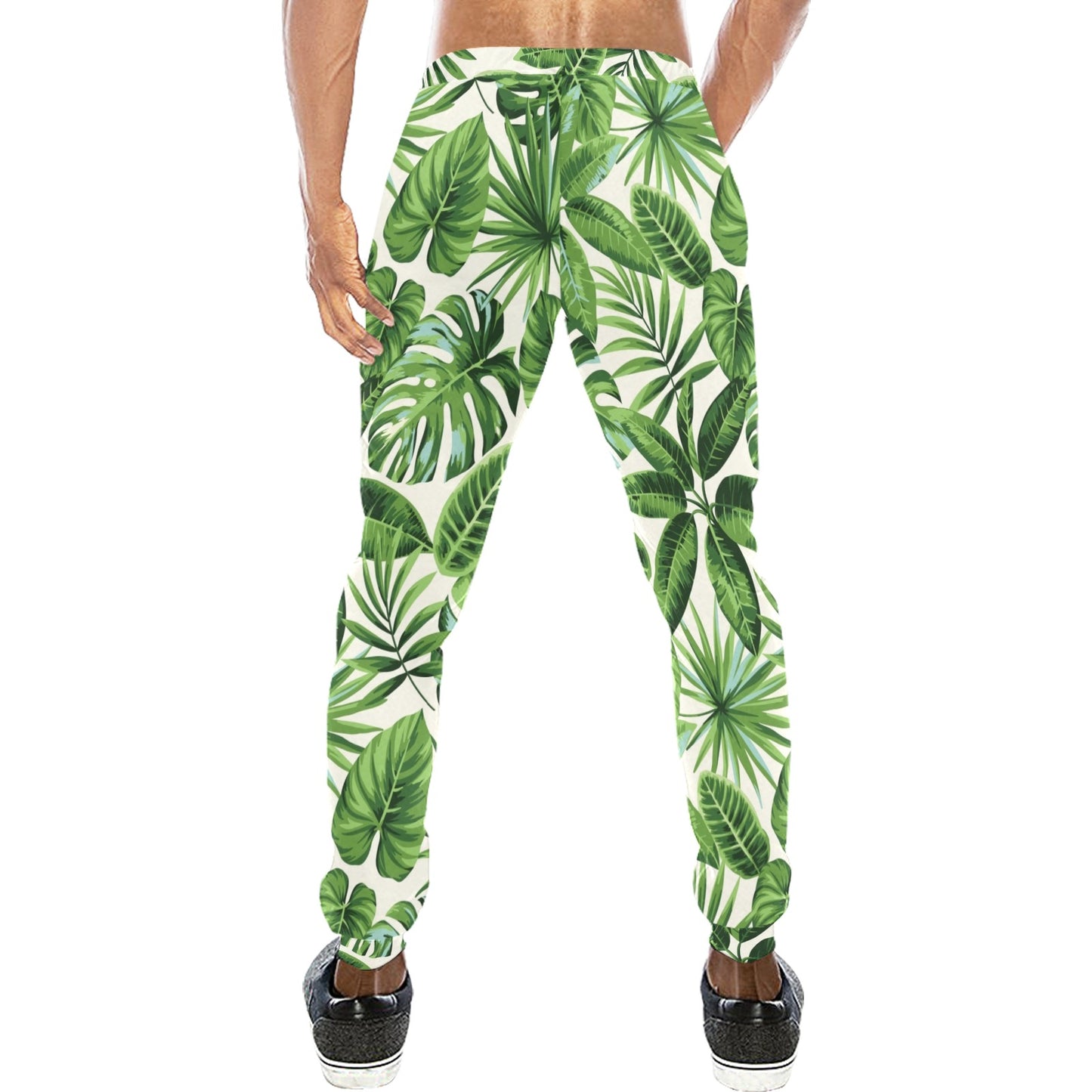 Tropical Flower Pattern Print Design TF013 Men's Sweatpants