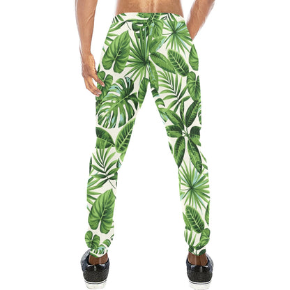 Tropical Flower Pattern Print Design TF013 Men's Sweatpants