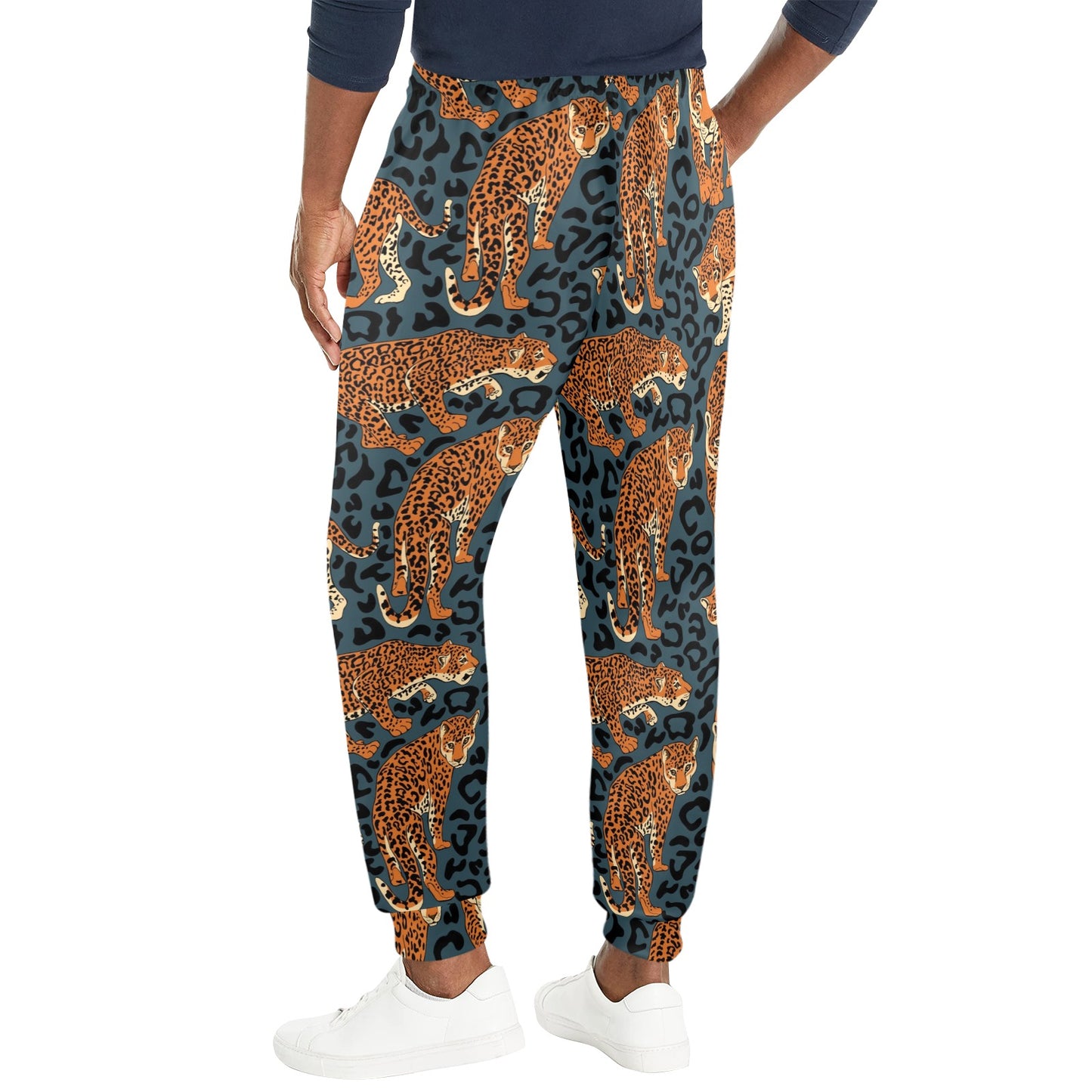 Jaguar Pattern Print Design 04 Men's Casual Track Pants