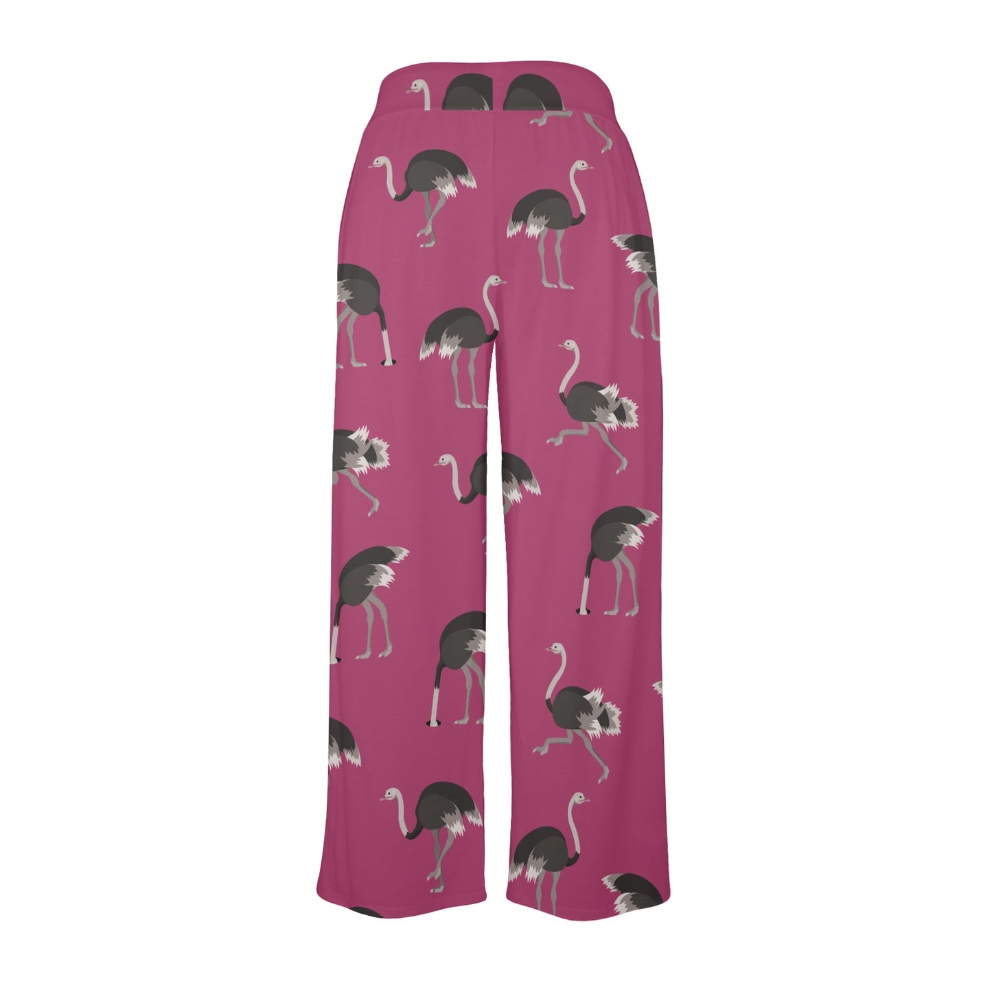 Emu Pattern Print Design 02 Women's Wide Leg Lounge Pants