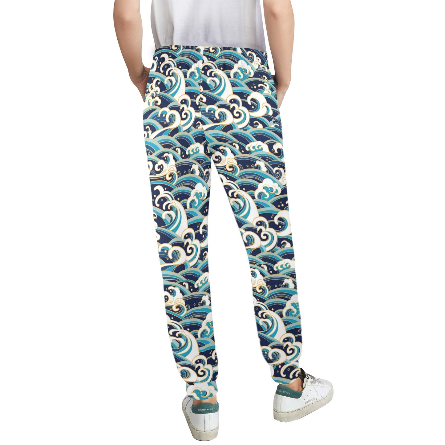 Surf Wave Pattern Women's Casual Track Pants