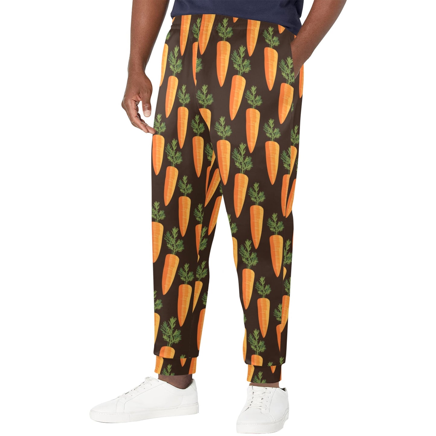 Carrot Pattern Print Design 06 Men's Casual Track Pants