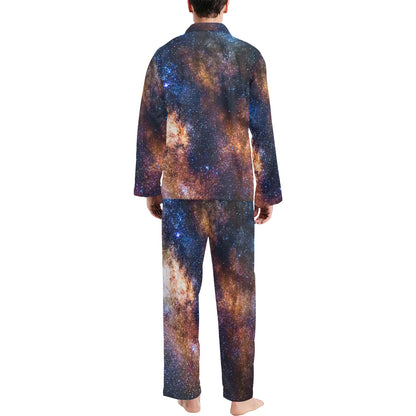 Celestial Milky way Galaxy Men's Long Pajama Set