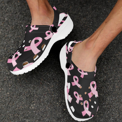 Breast Cancer Awareness Design Unisex Clogs Shoes