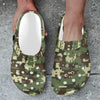 ACU Digital Army Camouflage Unisex Clogs Shoes