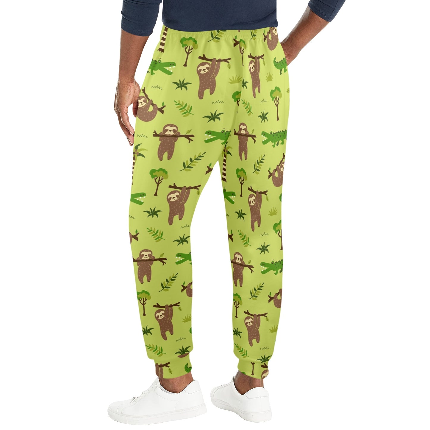 Alligator Pattern Print Design 04 Men's Casual Track Pants