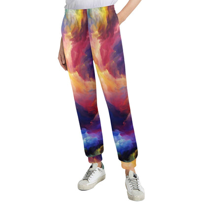 Vortex Twist Swirl Water Color Design Women's Casual Track Pants