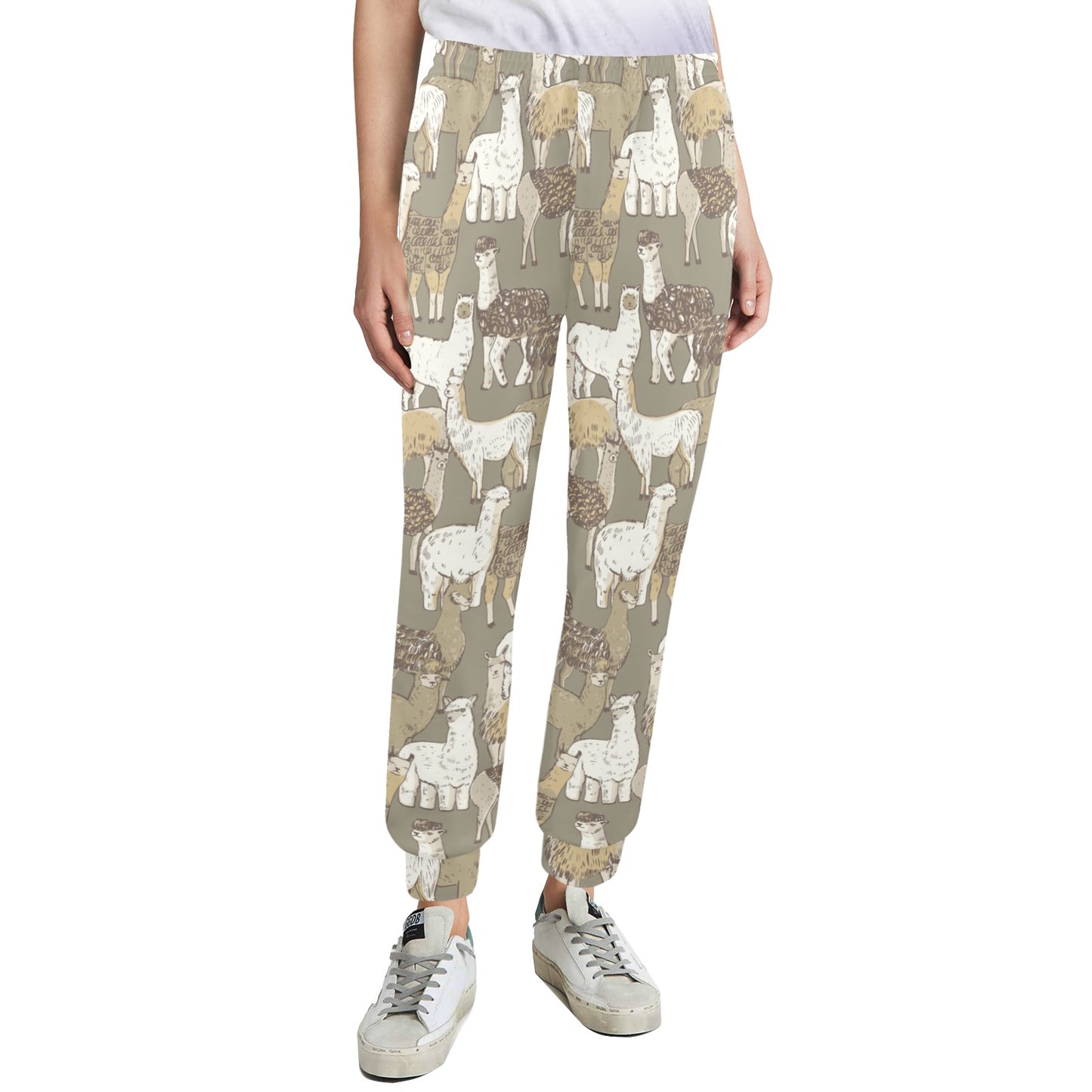 Alpaca Pattern Print Design 01 Women's Casual Track Pants