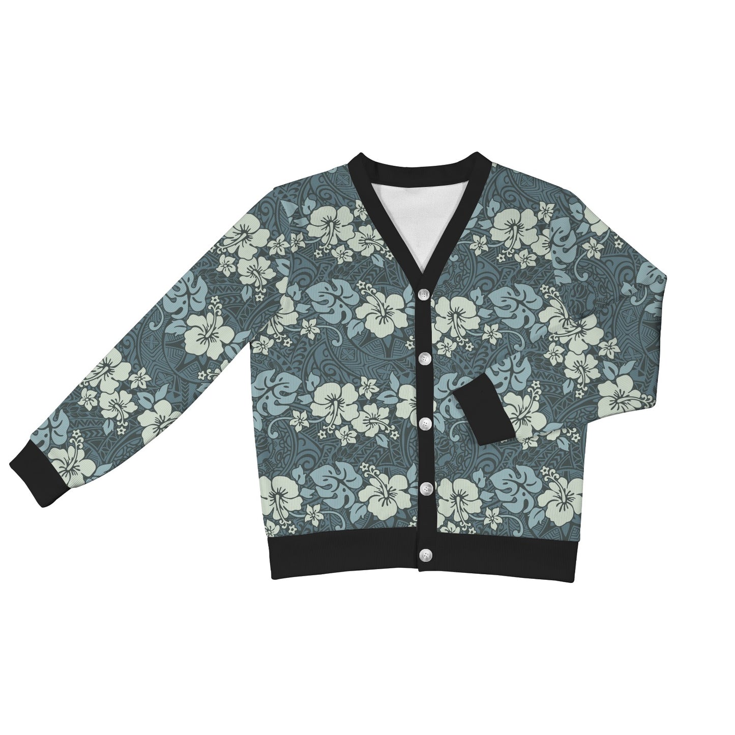 Flower Hawaiian Hibiscus Style Print Pattern Women's Cardigan