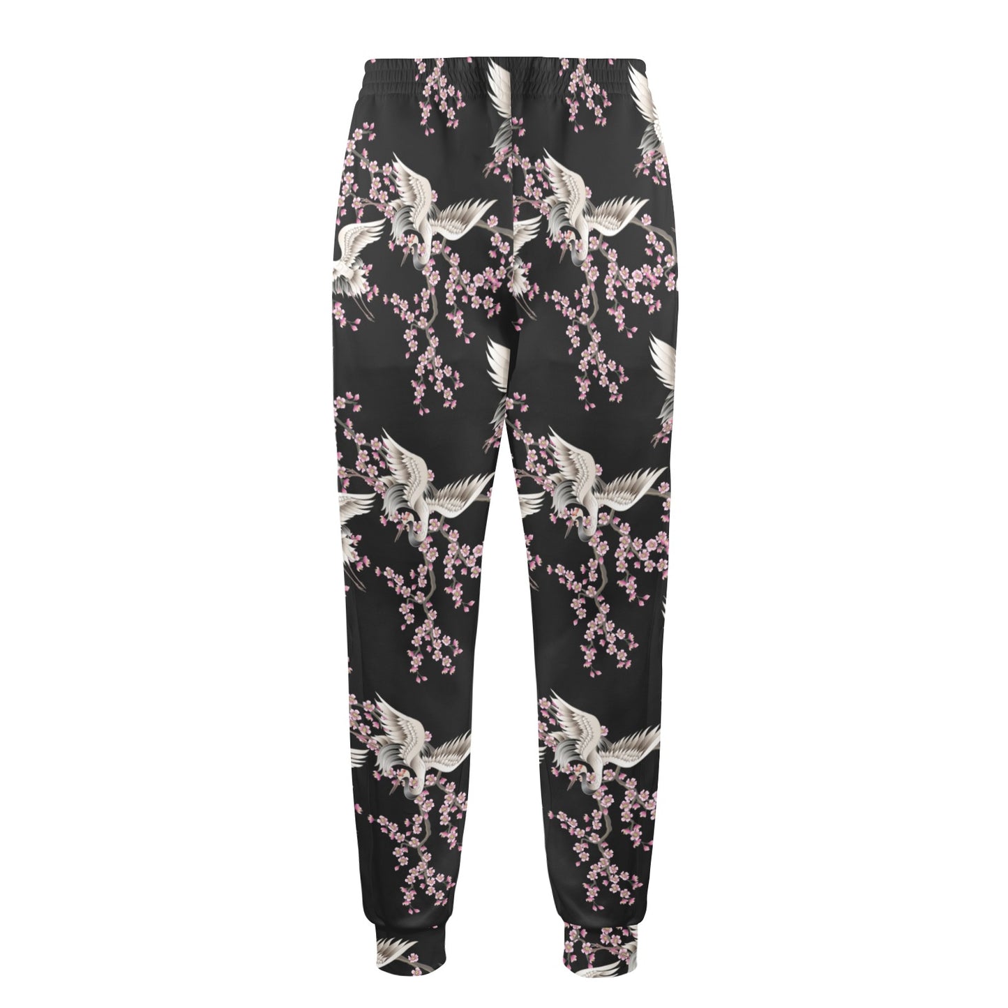 Crane Pattern Print Design 01 Men's Casual Track Pants