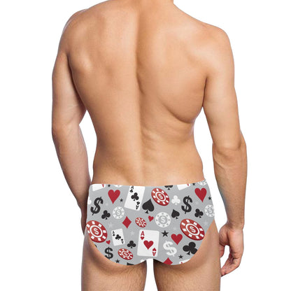 Casino Pattern Print Design 01 Men's Swimming Briefs