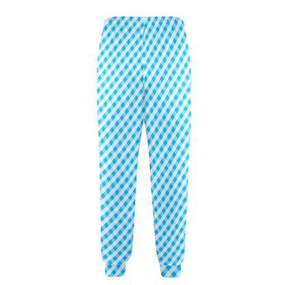 Gingham Print Design LKS401 Men's Casual Track Pants