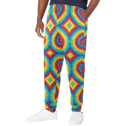 Tie Dye Heart shape Men's Casual Track Pants
