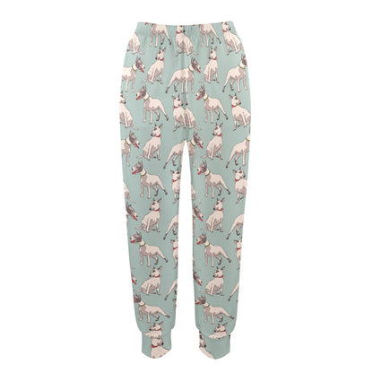 Bull Terrier Cute Print Pattern Women's Casual Track Pants
