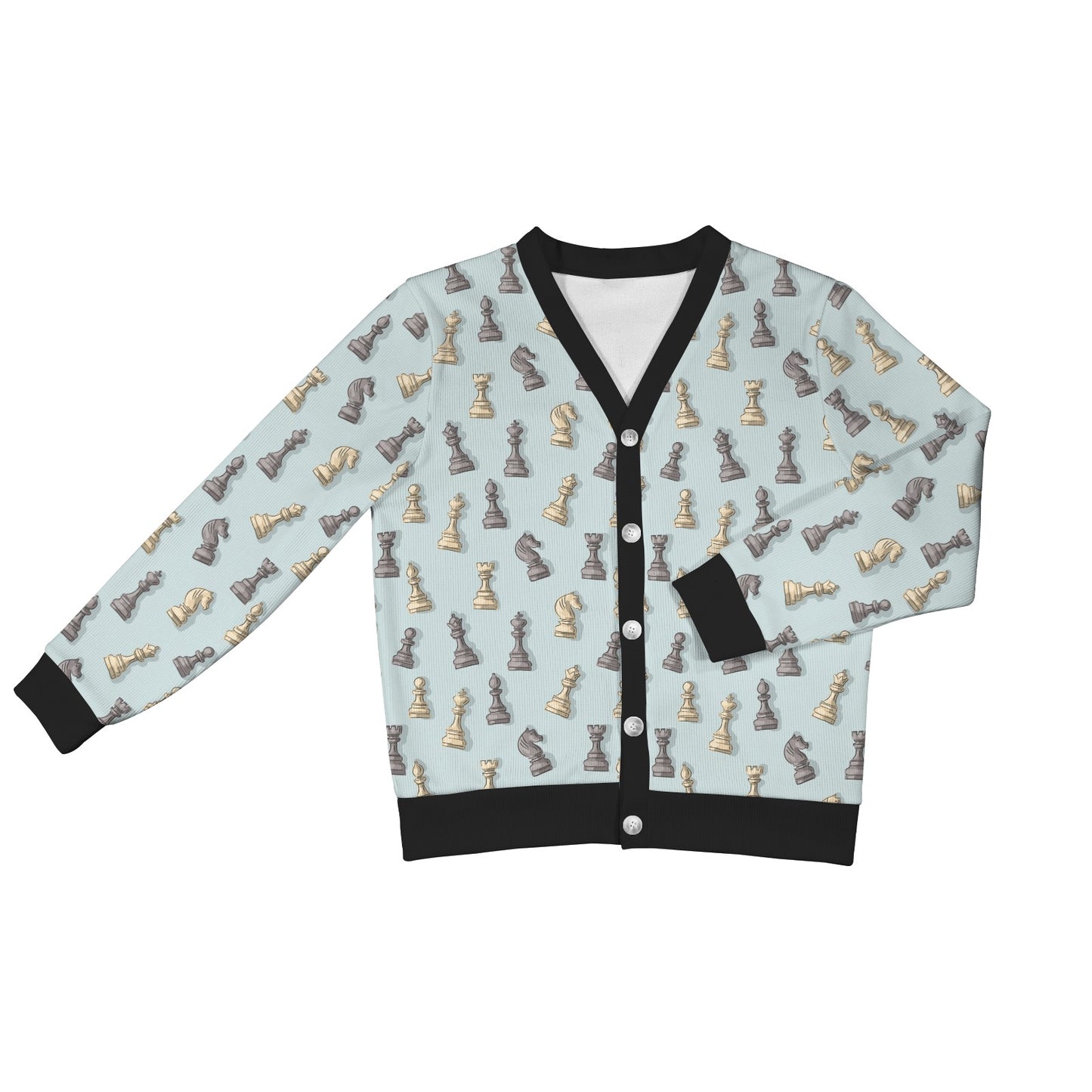 Chess Pattern Print Design 02 Women's Cardigan