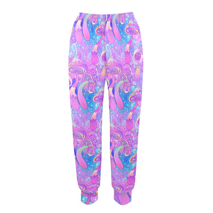 Psychedelic Trippy Mushroom Print Women's Casual Track Pants