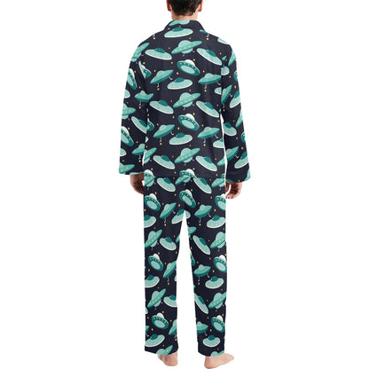 UFO Print Design LKS304 Men's Long Pajama Set