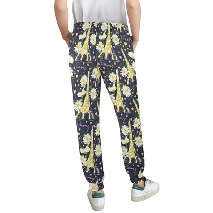 eiffel tower Design Print Pattern JJ0179 Women's Casual Track Pants