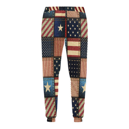 American flag Patchwork Design Men's Sweatpants