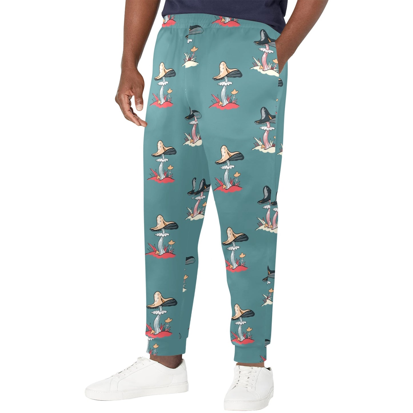 Mushroom Pattern Print Design A04 Men's Casual Track Pants