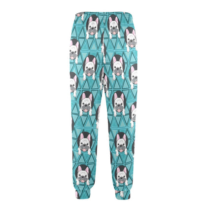French Bulldogs Design Print Pattern JJ0225 Men's Casual Track Pants
