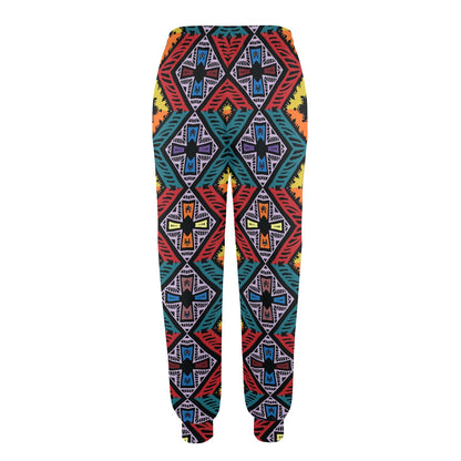 African Pattern Print Design 08 Women's Casual Track Pants