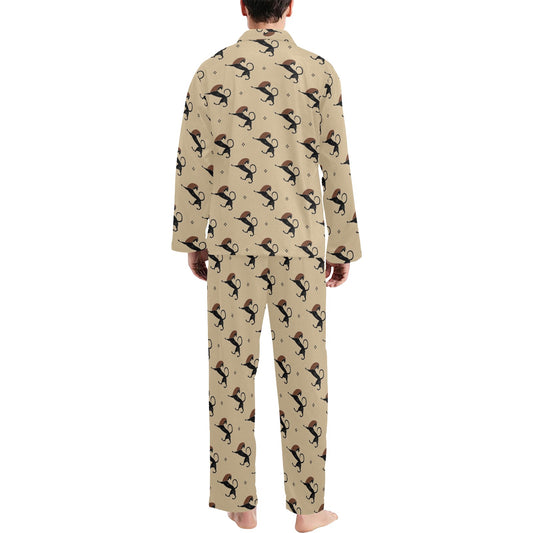 Ancient Greek Print Design LKS3011 Men's Long Pajama Set
