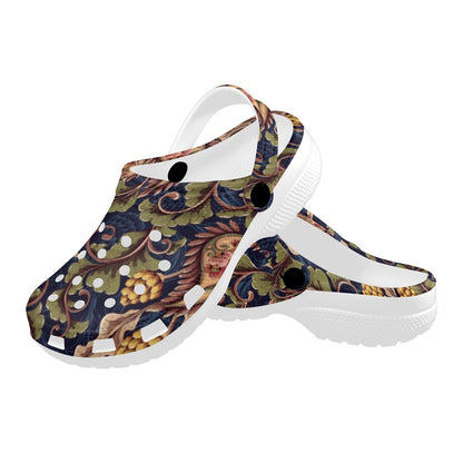 Floral Vintage Classic Print Unisex Clogs Shoes