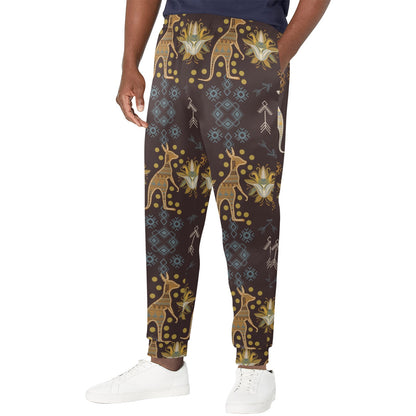 Kangaroos Pattern Print Design 03 Men's Casual Track Pants