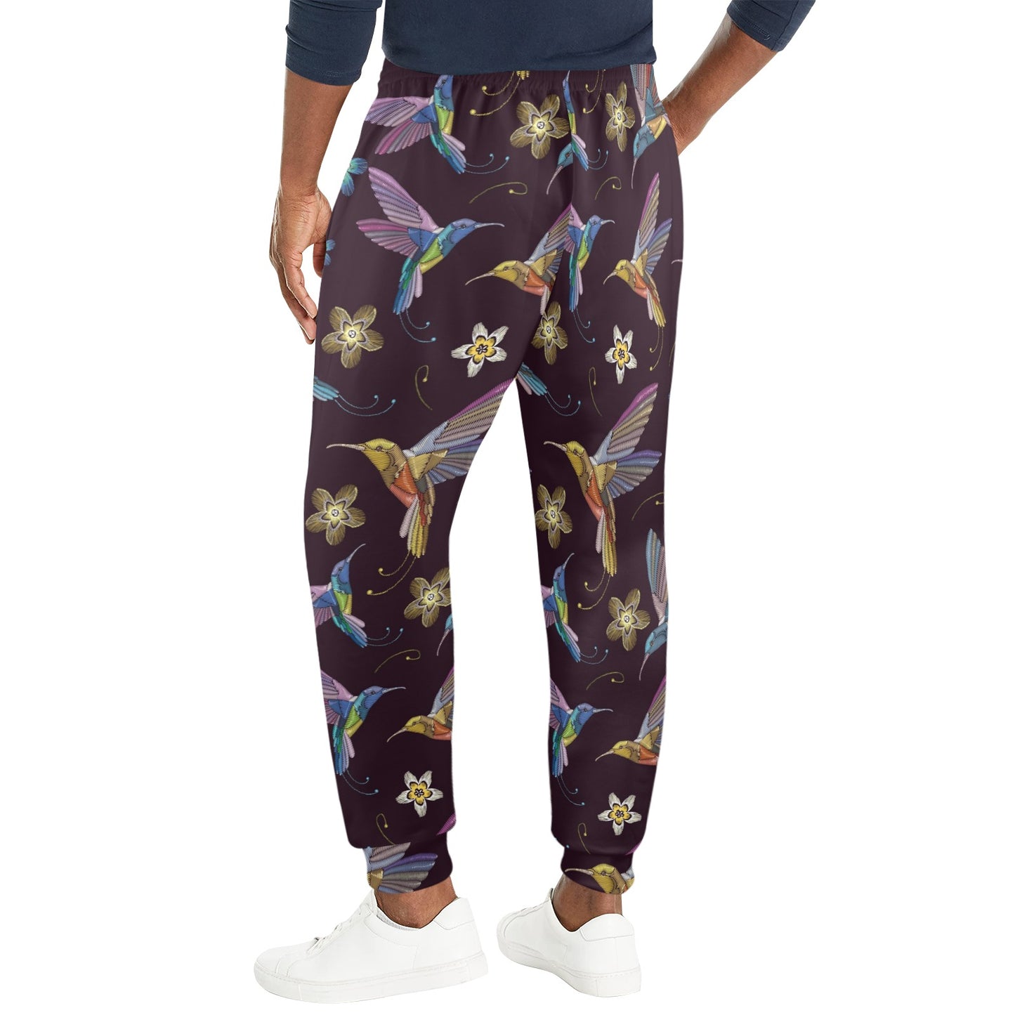 Hummingbird Pattern Print Design 04 Men's Casual Track Pants