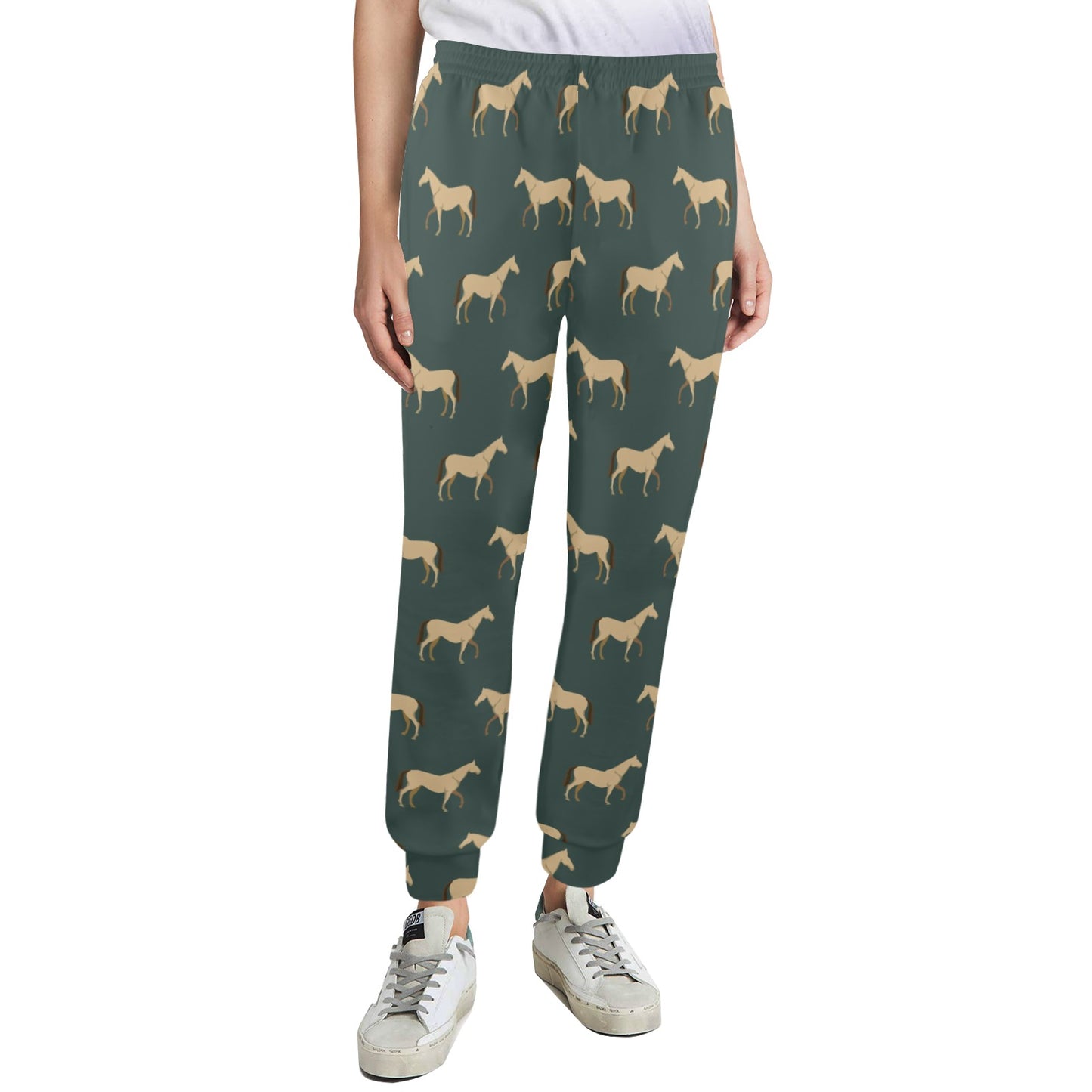 Horse Classic Themed Pattern Print Women's Casual Track Pants