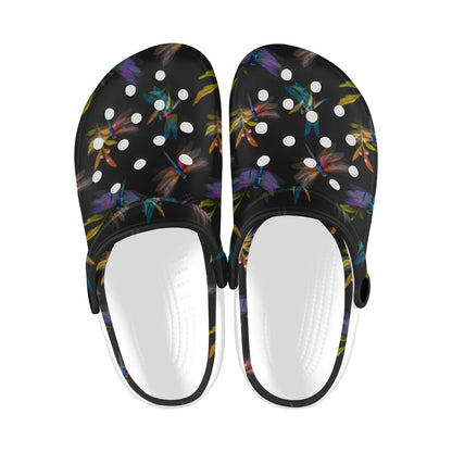 Dragonfly Colorful Realistic Print Unisex Clogs Shoes