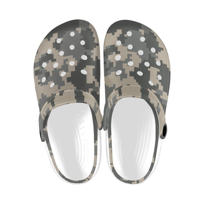 ACU Digital Camouflage Unisex Clogs Shoes