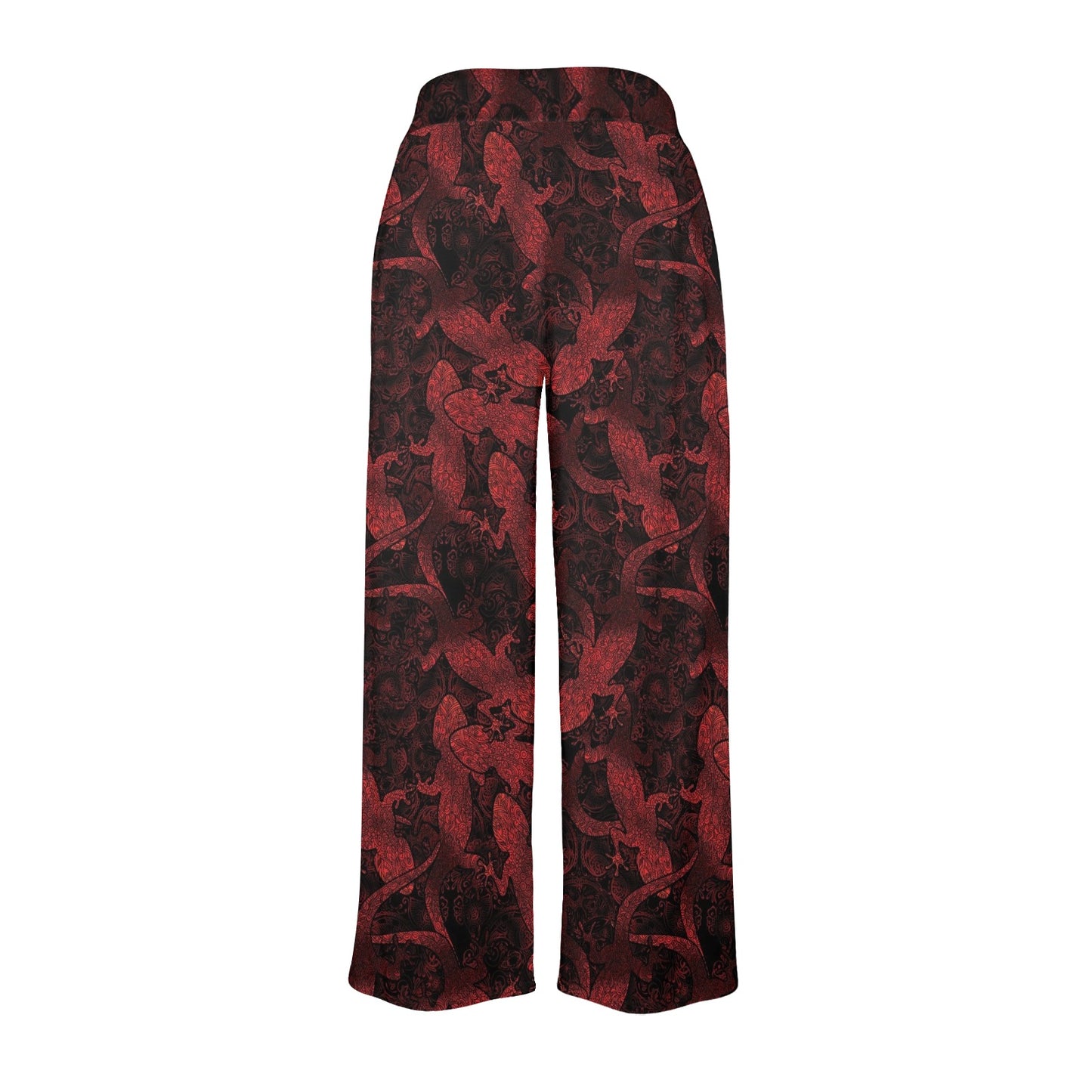 Gecko Pattern Print Design 04 Women's Wide Leg Lounge Pants