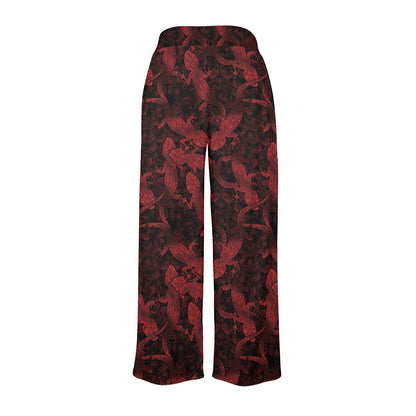 Gecko Pattern Print Design 04 Women's Wide Leg Lounge Pants