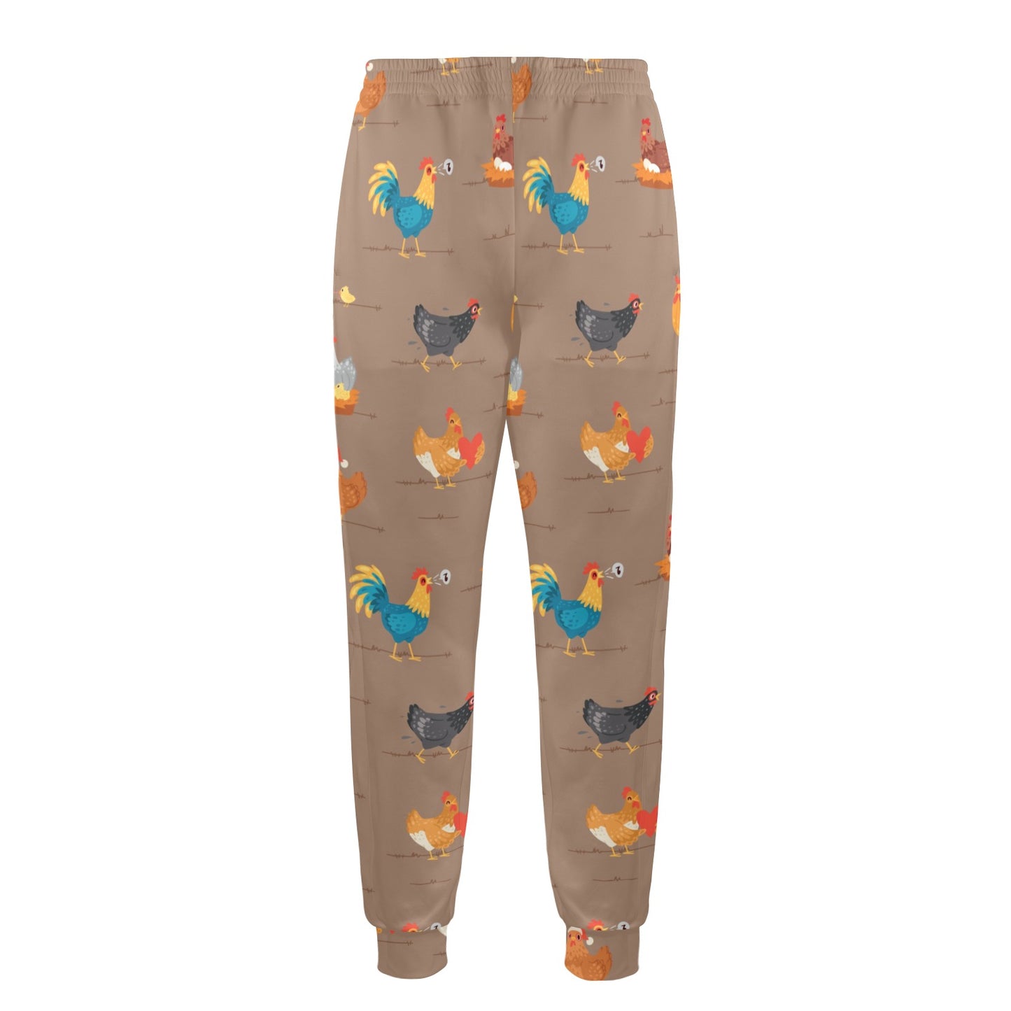 Chicken Happy Print Pattern Men's Casual Track Pants