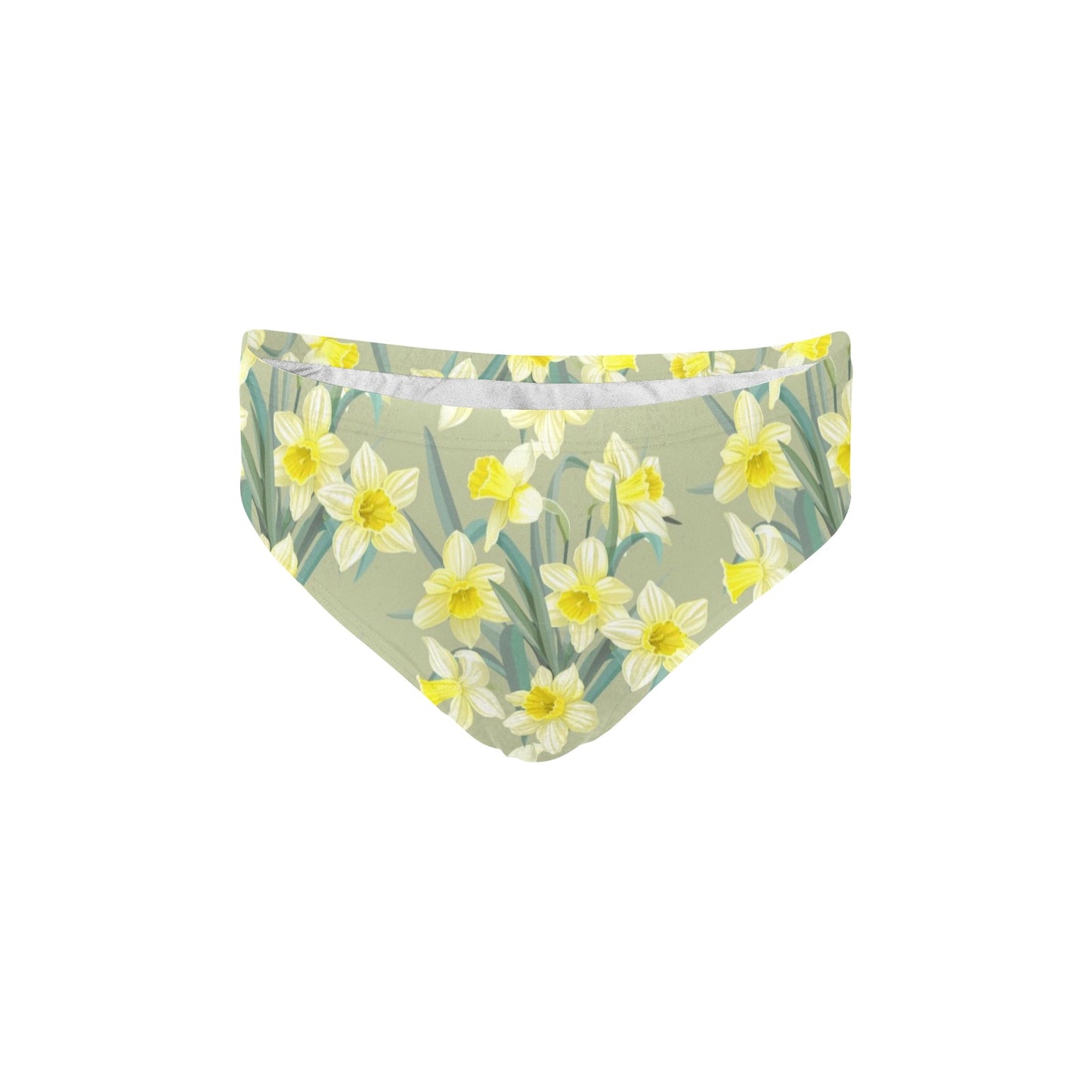 Daffodils Pattern Print Design DF01 Men's Swimming Briefs
