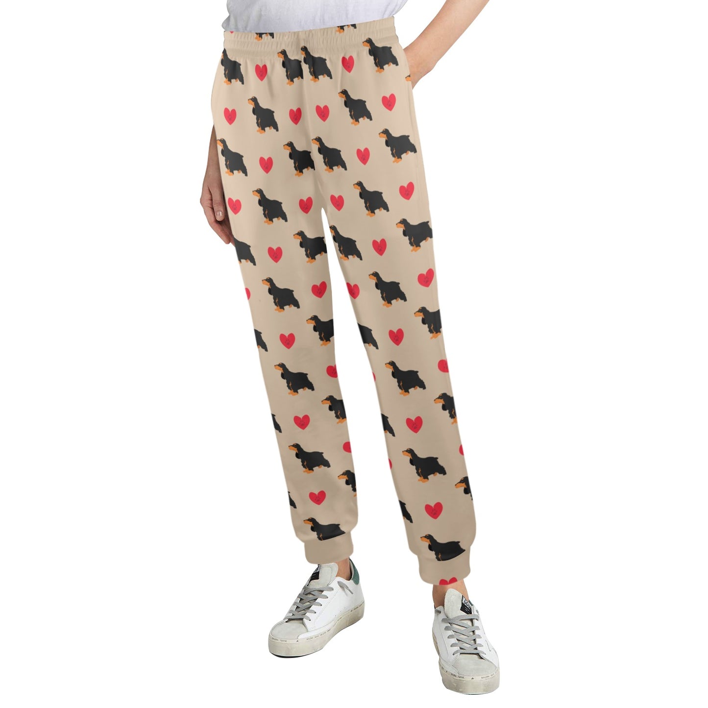 Cocker Pattern Print Design 02 Women's Casual Track Pants