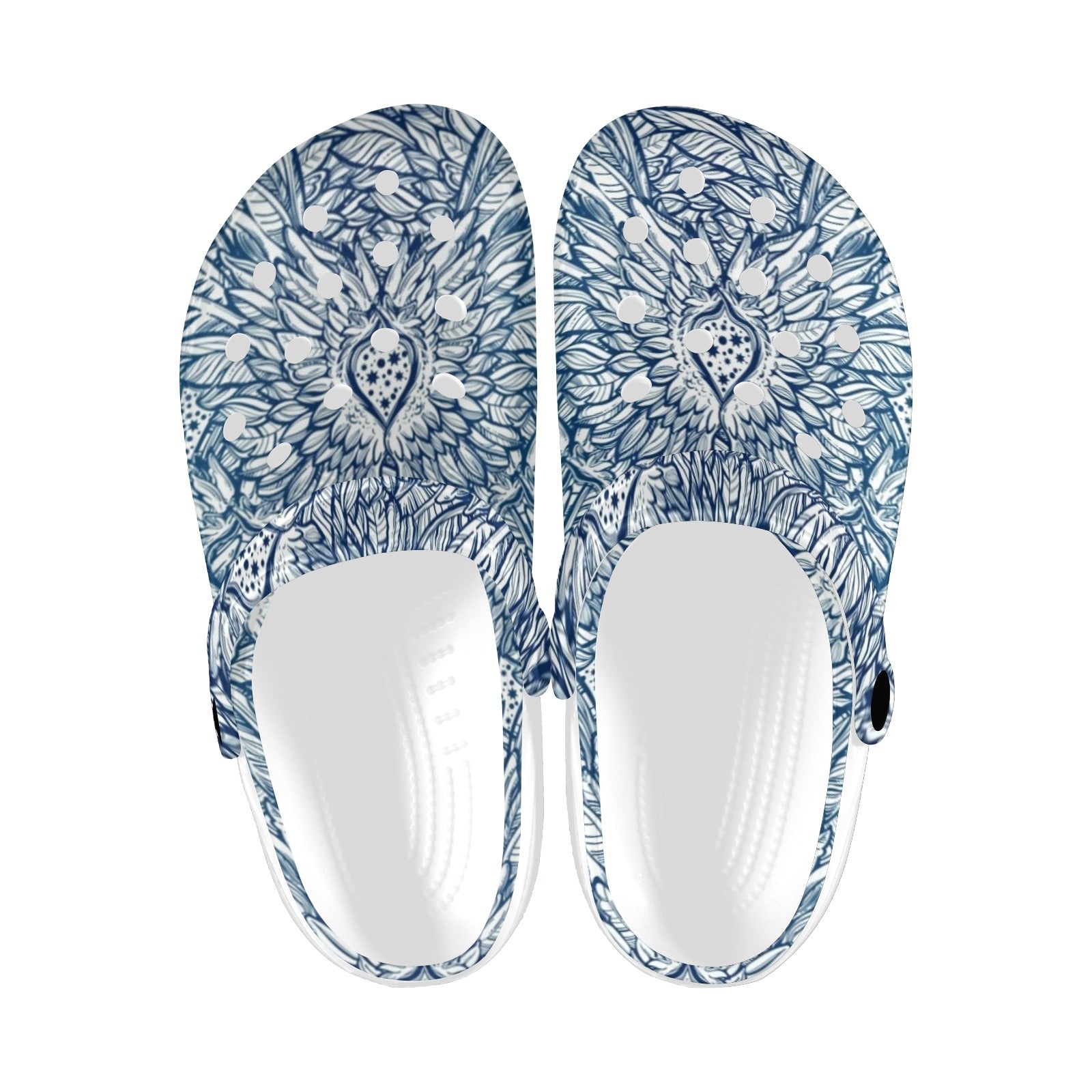 Angel Wings Boho Design Themed Print Unisex Clogs Shoes